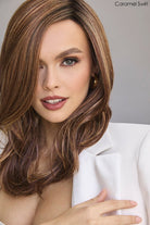 Leoni by Rene of Paris in color Caramel Swirl