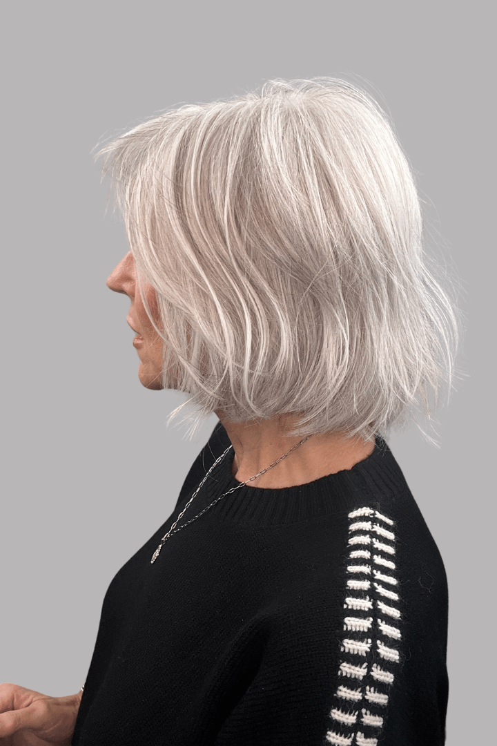 Open Box | Madison | HF Synthetic Lace Front Wig | Mono Part | Oyster Gray - Wig Studio 1