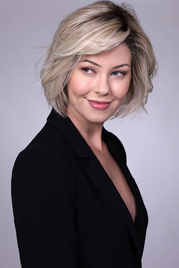 Open Box | Madison | HF Synthetic Lace Front Wig | Mono Part | Oyster Gray - Wig Studio 1