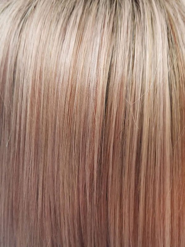 Watermelon-R | Rich pastel pink base with subtle soft reddish tone + soft dark brown root