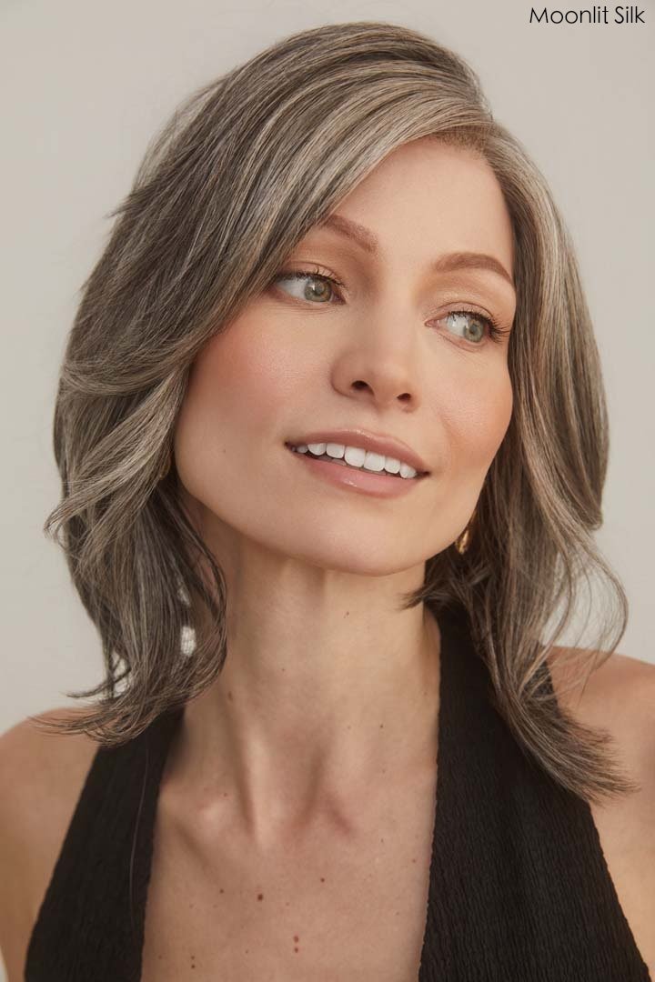 Open Box | Sheena Synthetic Lace Front Wig by Rene of Paris | Mono Part | Melted Marshmallow - Wig Studio 1