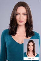 Open Box | Top Trend Lace HD Straight 14" Topper by Jon Renau | Heat Friendly Synthetic Hair | 12FS8 - Wig Studio 1
