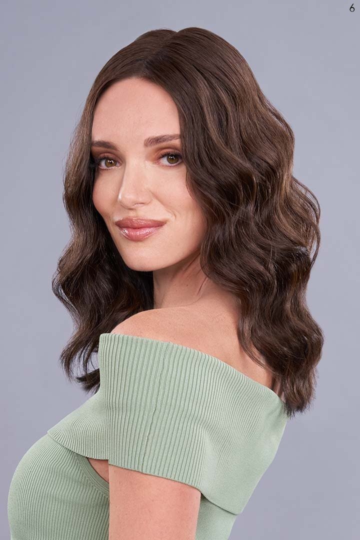 Open Box |Top Trend Lace HD Wavy 14" Topper by Jon Renau | 24B18S8 - Wig Studio 1