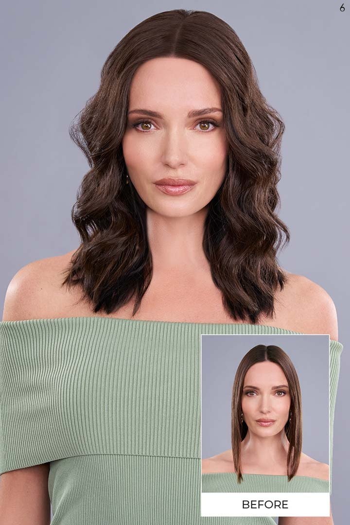 Open Box |Top Trend Lace HD Wavy 14" Topper by Jon Renau | 24B18S8 - Wig Studio 1