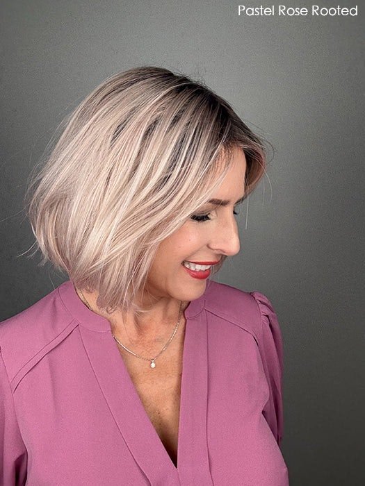 Open Box | Vivi Wig by Ellen Wille | Petite/Average Cap | Pastel Rose Rooted - Wig Studio 1