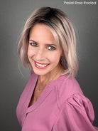 Open Box | Vivi Wig by Ellen Wille | Petite/Average Cap | Pastel Rose Rooted - Wig Studio 1