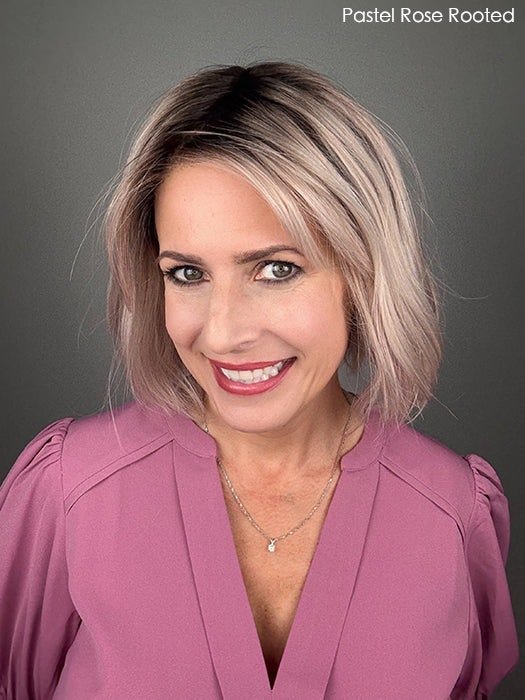 Open Box | Vivi Wig by Ellen Wille | Petite/Average Cap | Pastel Rose Rooted - Wig Studio 1