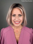 Open Box | Vivi Wig by Ellen Wille | Petite/Average Cap | Pastel Rose Rooted - Wig Studio 1