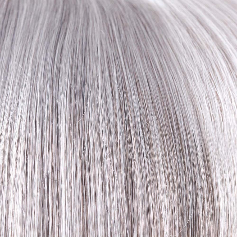 Silver Stone | Silver Medium Brown blend that transitions to more Silver then Medium Brown then to Silver Bangs