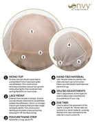 Paige by Envy | Human Hair/Heat Friendly Synthetic Blend Wig | Hand Tied - Wig Studio 1