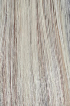 A very light, cool-toned blonde blend with icy platinum highlights and soft ash-blonde lowlights throughout for natural-looking dimension.