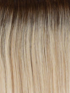 RH14/88SS | Shaded Golden Wheat | A rooted light blonde / light brown shade built around golden wheat. The darker root gives the color extra depth while the lengths show the lighter blended tones.