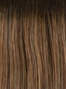 RH8/29SS | Shaded Hazelnut | A rooted medium-dark brown / brunette shade built around hazelnut. The darker root gives the color extra depth while the lengths show the lighter blended tones.