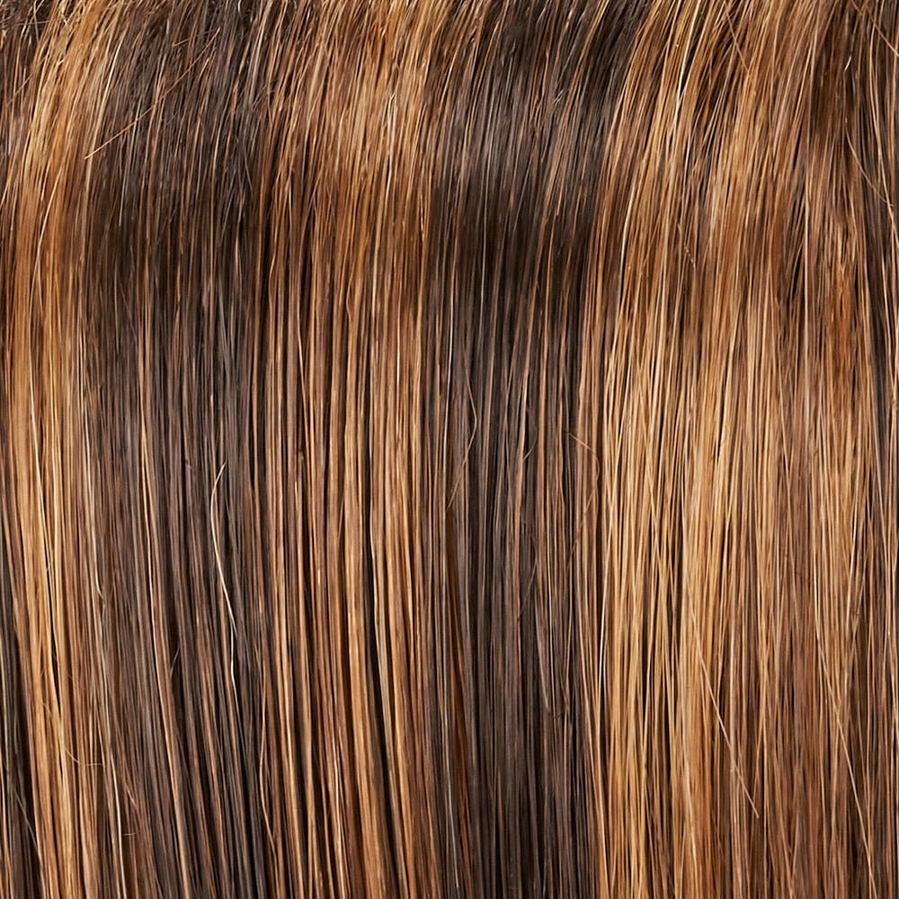 FS6/30/27 | Toffee Truffle | Brown, Med Red-Gold, Med Red-Gold Blonde Blend w/ Med Red Gold Blonde Bold Highlights