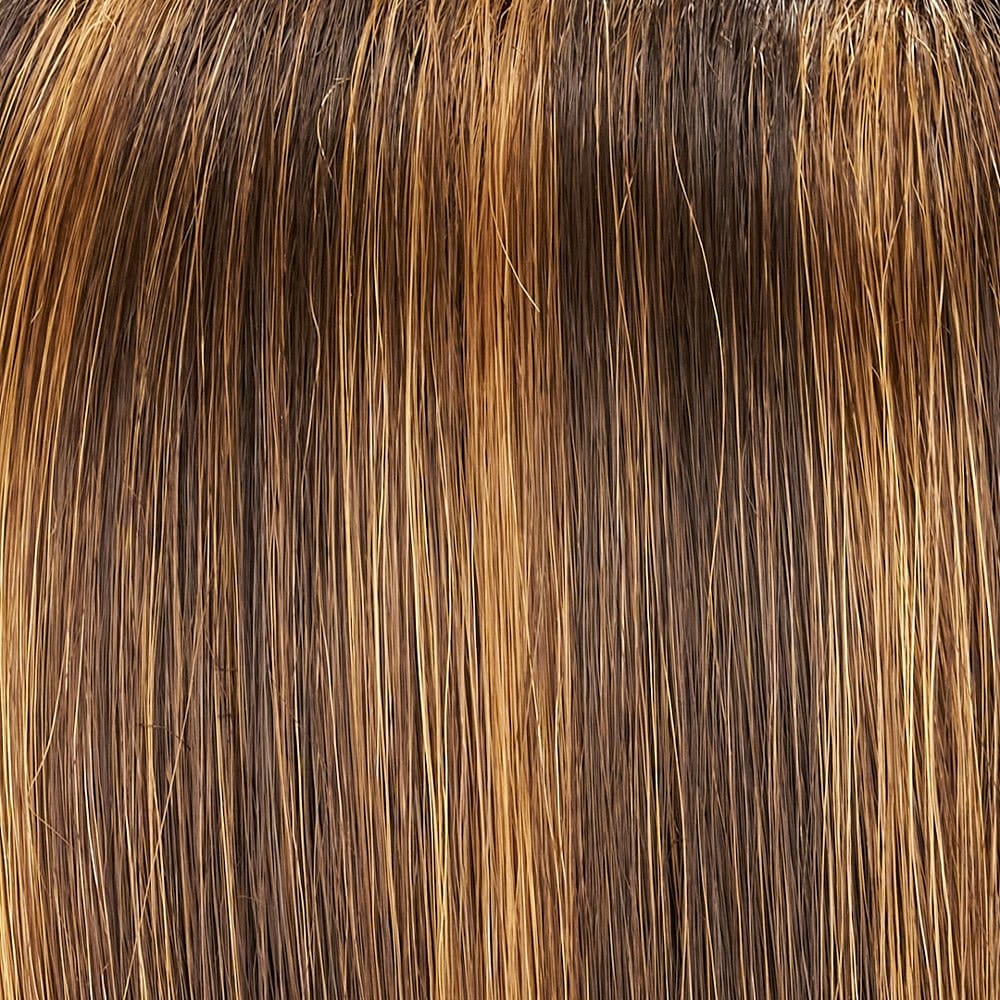 6F27 | Caramel Ribbon | Brown w/ Lt Red-Gold Blonde Highlights & Tips