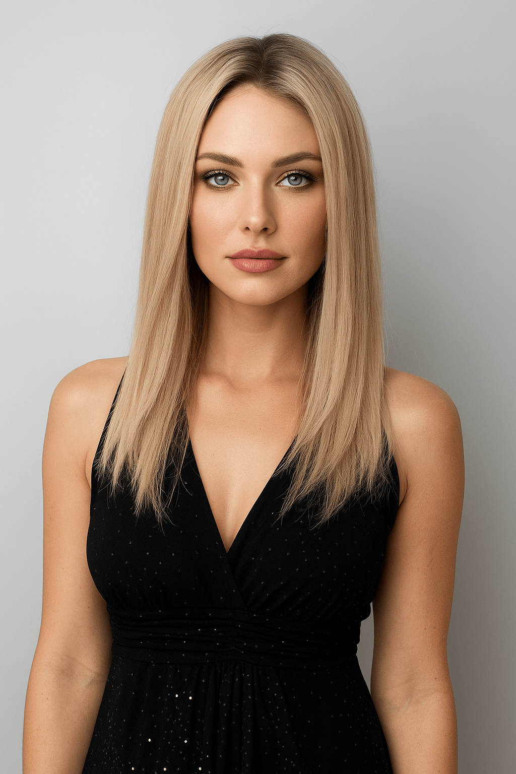 Sophia European Human Hair Wig by PUSH in color Brulee Front View