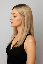 Sophia European Human Hair Wig by PUSH in color Brulee Side View