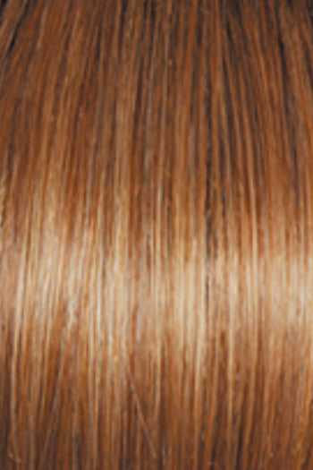 SS14/25 | Shaded Honey Ginger | A rooted medium-light red / copper / auburn shade built around honey ginger. The darker root gives the color extra depth while the lengths show the lighter blended tones.