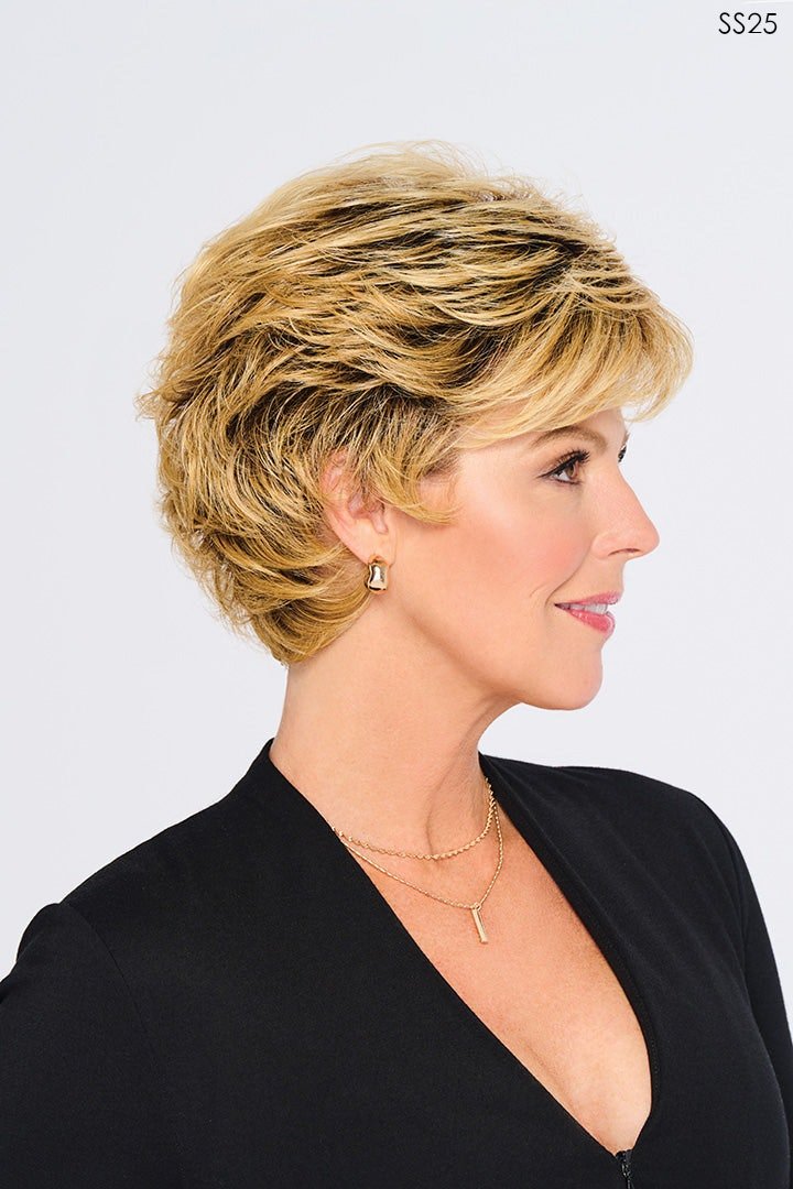 Swept Back Short Cut | HF Synthetic Wig | Basic Cap - Wig Studio 1