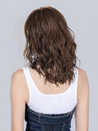 Model Wearing Tabu wig by Ellen Wille in Mocca Lighted | Back