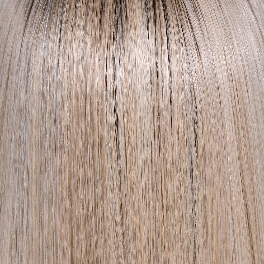 Tres Leches Blonde |10/16/88+8 | Evenly blended honey blonde, subtle hints of golden blonde, and ash-blonde with a medium golden brown root transitioning to the underneath throughout.