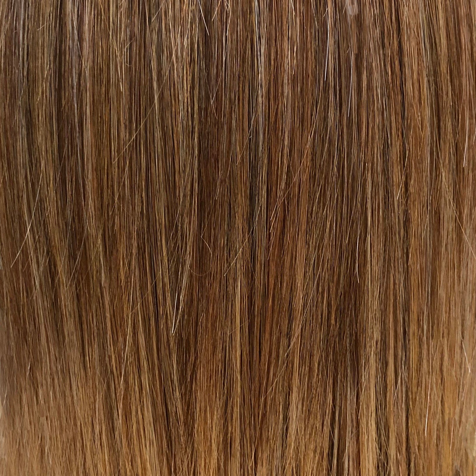 Nutella Buttercream | 613/23/6 | A rich blend of medium chocolate brown, cinnamon dust, milk chocolate and a hint of strawberry and cool blonde highlights