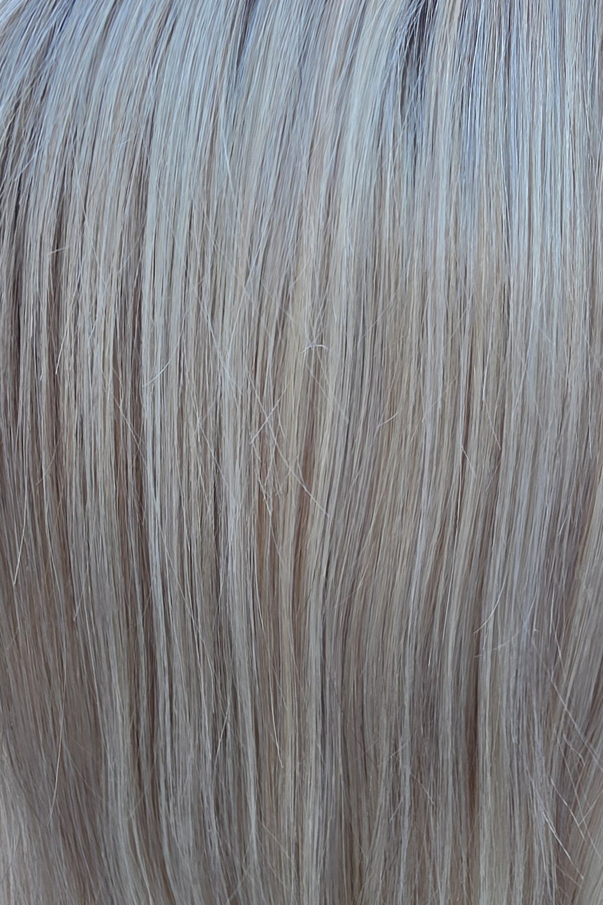 Light Champagne Crème Rooted | Light Ash Blonde with Natural Blonde Highlights and White Blonde Tips, Shaded with Dark Natural Ash Blonde
