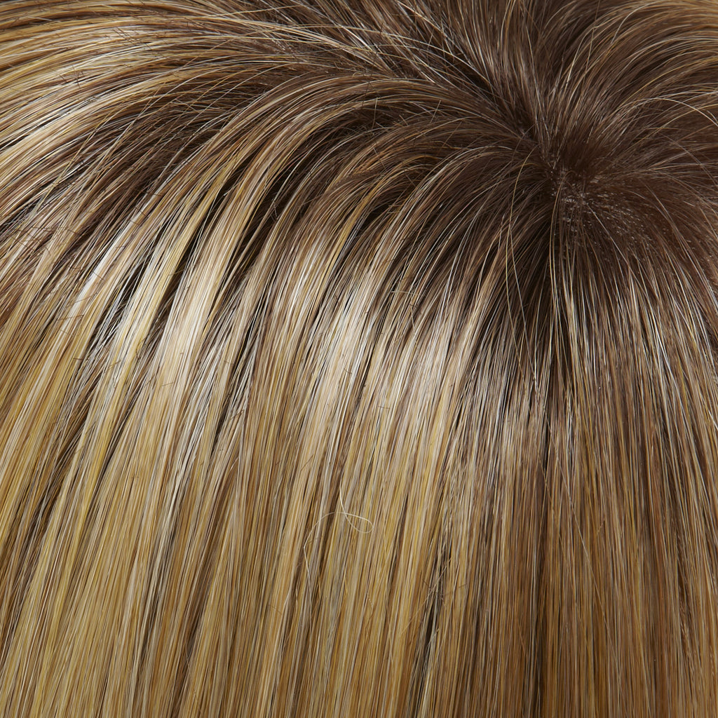 Jon Renau | 24B/27CS10 SHADED BUTTERSCOTCH | Light Gold Blonde and Medium Red-Gold Blonde Blend, Shaded with Light Brown