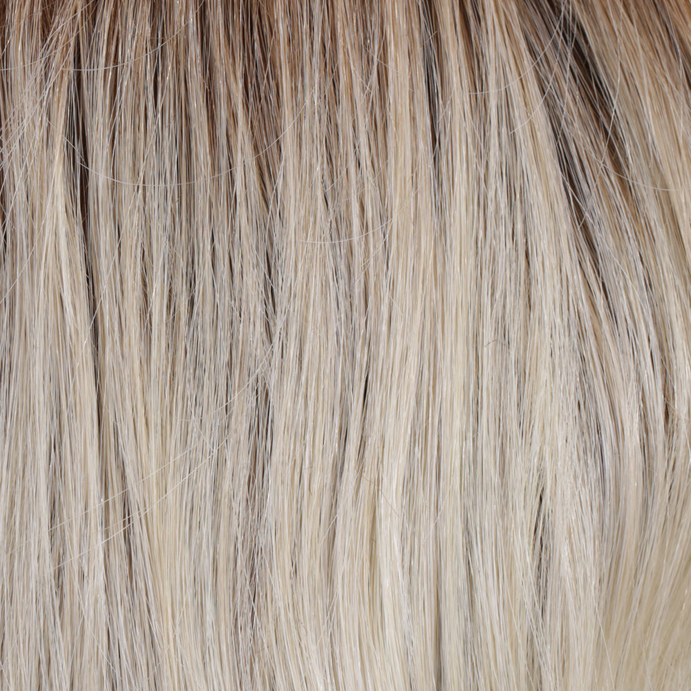BelleTress Wigs | Bombshell Blonde | 12R/60/881001 | Golden Brown Root with a blend of white, pure blonde and satin blonde    