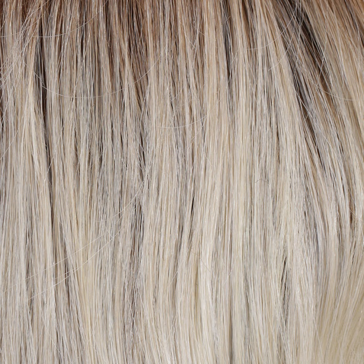 BelleTress Wigs | Bombshell Blonde | 12R/60/881001 | Golden Brown Root with a blend of white, pure blonde and satin blonde    