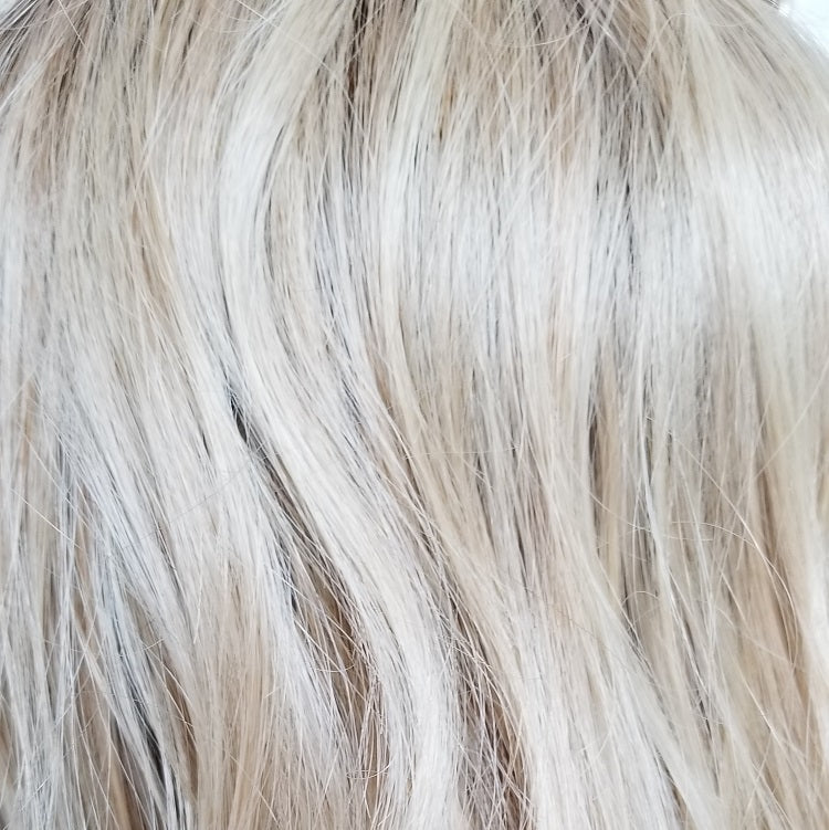 BelleTress Wigs | Champagne with Apple Pie | 14R/16/613/103 | Light brown blonde root with a mixture of ash blonde, lightest blonde, pure blonde and light neutral blonde   