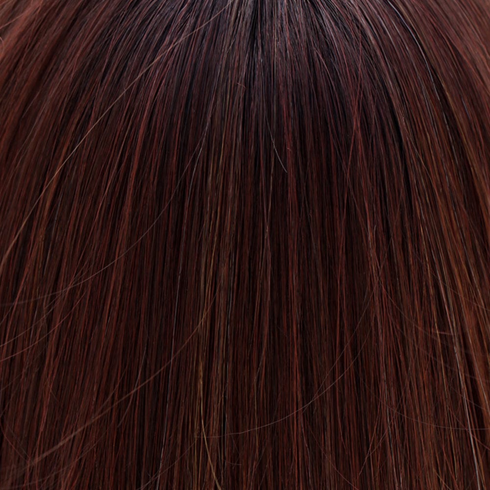 Cola with Cherry | 4R/6/350 | Cappuccino dark brown rooting with a blend of dark chocolate brown, mahogany and chocolate cherry