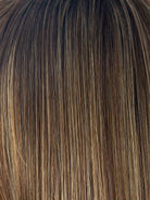 Rene of Paris Wigs | ICED MOCHA R | Rooted Dark Brown with Medium Brown Base Blended with Light Blonde Highlights