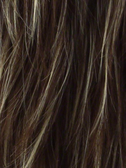 Noriko Wigs | ICED MOCHA R Rooted Dark Brown with Medium Brown Base Blended with Light Blonde Highlights