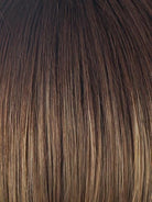 MOCHACCINO-LR | Dark with light brown base and strawberry blonde highlights with Longer Roots