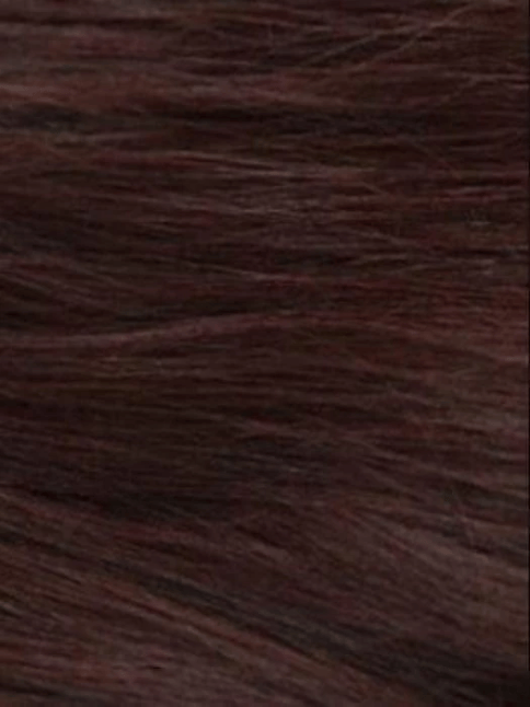 MULBERRY-BROWN Dark chocolate and dark auburn blend with rusty auburn undertones