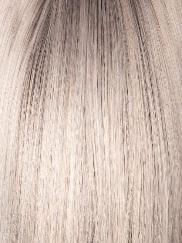Moonstone | A blend of cool white silver gray and creamy white gray tones. The subtle, refined beauty of this color palette is completed with the addition of natural dark brown roots