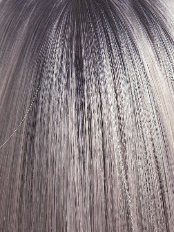 PASTEL-BLUE-R | Pastel periwinkle tone base with a dark black/purple root