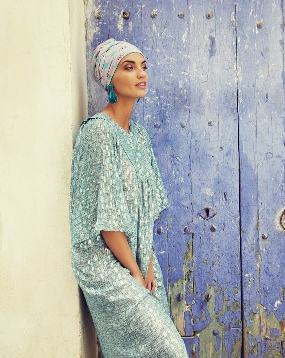 Sapphire Boho Turban in Parrot Passion