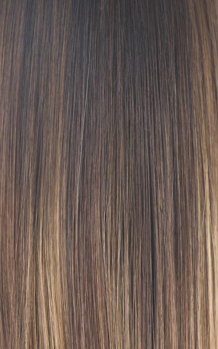 Marble Brown-R | Medium Brown and Light Honey Brown with 50/50 blend with Dark roots