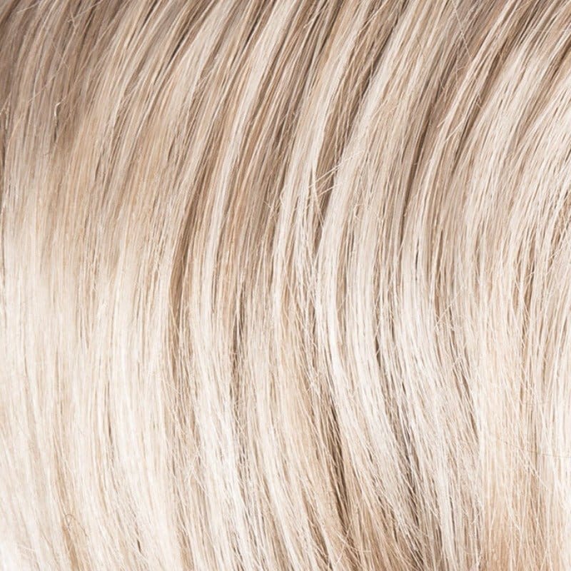 Pearl Rooted | Pearl Platinum and Pearl White blend with Lightest Brown lowlights and 75% Grey throughout with Medium Brown Roots