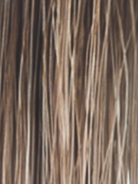MACADAMIA-LR | The root is soft brown color that melts into a beige blonde color