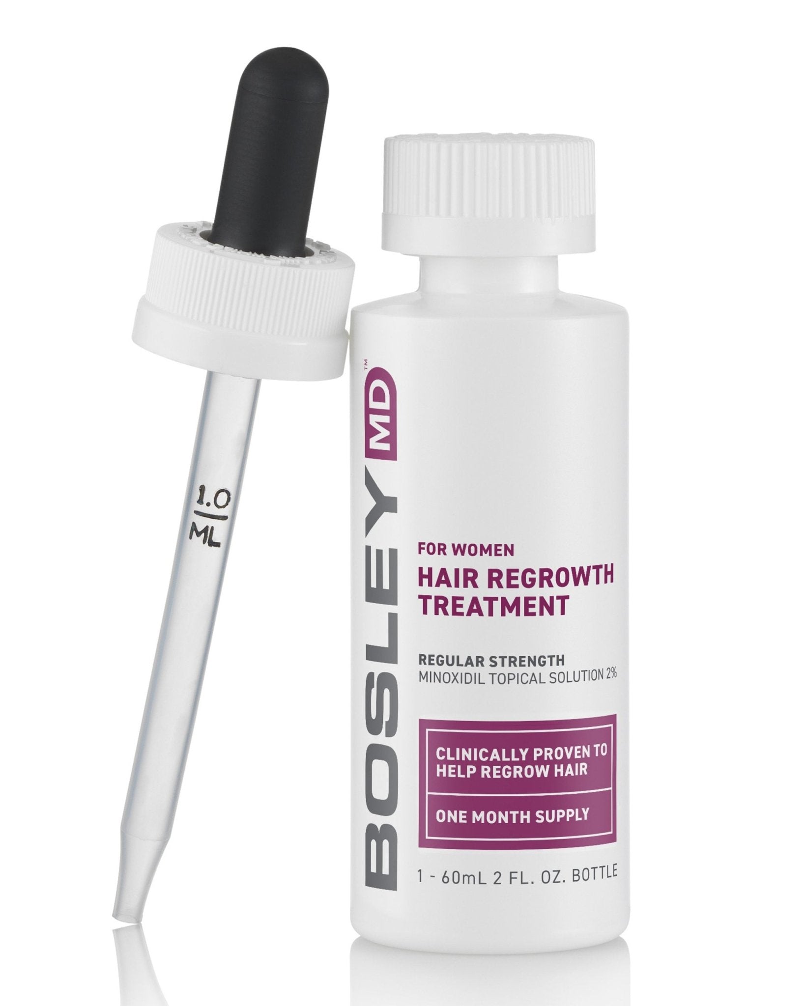Bosley MD Women's Hair Regrowth Treatment 2% Dropper - Wig Studio 1