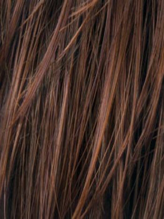 CINNAMON BROWN ROOTED | Medium Brown, Bright Copper Red, and Auburn blend with Dark Roots