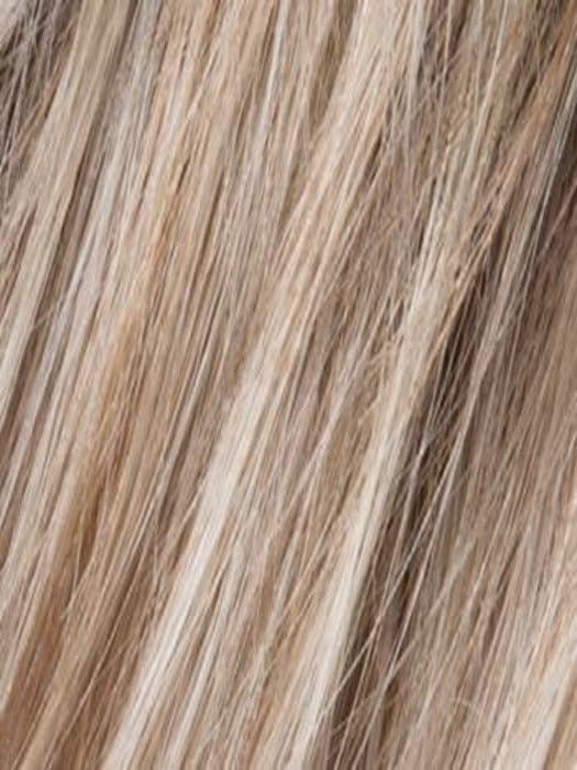 PEARL BLONDE ROOTED | Medium ash blonde base with Off-white "pearl" platinum highlights and dark ash blonde roots.