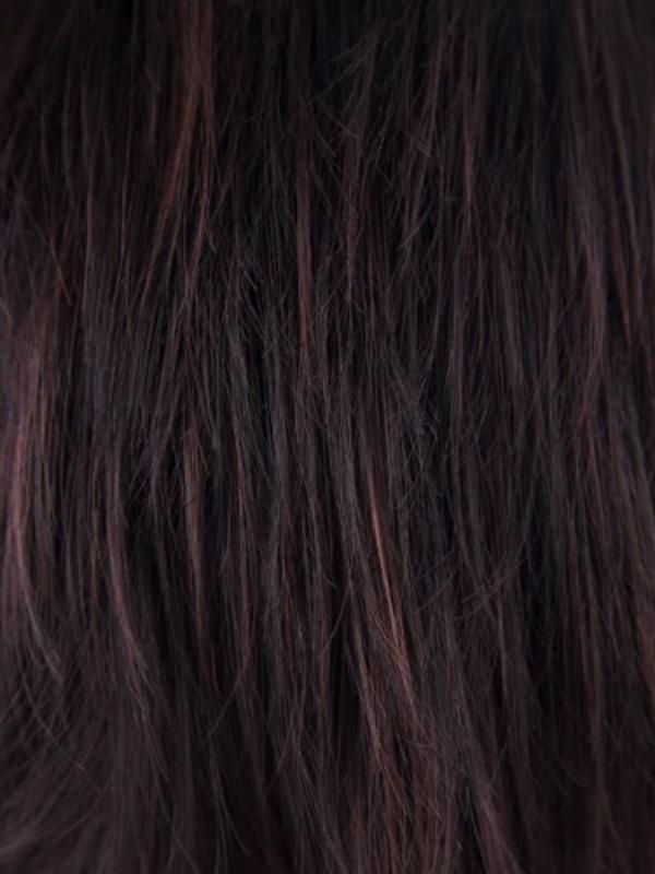 Burgundy | Dark auburn roots with wine highlights