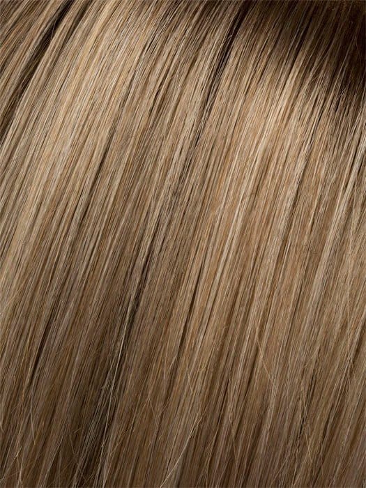 CHAMPAGE ROOTED | Light Beige Blonde,  Medium Honey Blonde, and Platinum Blonde blend with Dark Roots