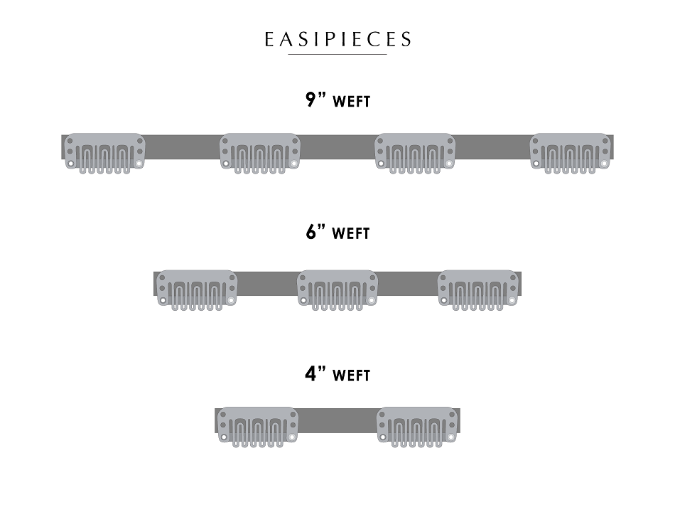 easiPieces 8" L x 6" W by easiHair | Remy Human Hair