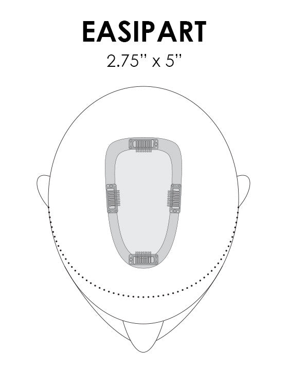 easiPart 8" by easiHair | Remy Human Hair Topper - Wig Studio 1