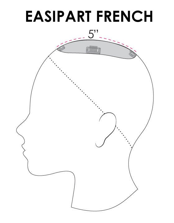 easiPart French 18" by easiHair | Remy Human Hair Topper - Wig Studio 1